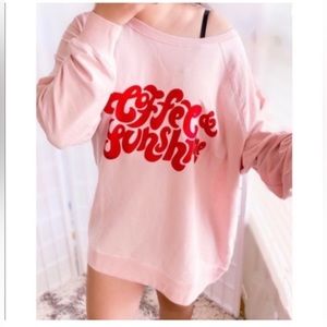 Wild fox graphic pull over sweater Coffee and sunshine XL